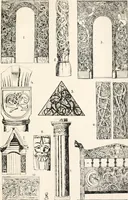 An illustration from Styles of ornament, exhibited in designs, and arranged in historical order, with descriptive text. A handbook for architects, designers, painters, sculptors, wood-carvers, chasers, modellers, cabinet-makers and artistic locksmiths as well as also for technical schools, libraries and private study (1910)
