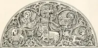 An illustration from Styles of ornament, exhibited in designs, and arranged in historical order, with descriptive text. A handbook for architects, designers, painters, sculptors, wood-carvers, chasers, modellers, cabinet-makers and artistic locksmiths as well as also for technical schools, libraries and private study (1910)