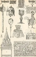 Picture 180 of 639 from Styles of ornament, exhibited in designs, and arranged in historical order, with descriptive text. A handbook for architects, designers, painters, sculptors, wood-carvers, chasers, modellers, cabinet-makers and artistic locksmiths as well as also for technical schools, libraries and private study (1910), leaf 206