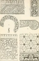 An illustration from Styles of ornament, exhibited in designs, and arranged in historical order, with descriptive text. A handbook for architects, designers, painters, sculptors, wood-carvers, chasers, modellers, cabinet-makers and artistic locksmiths as well as also for technical schools, libraries and private study (1910)
