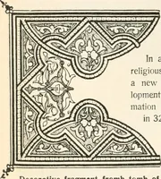 An illustration from Styles of ornament, exhibited in designs, and arranged in historical order, with descriptive text. A handbook for architects, designers, painters, sculptors, wood-carvers, chasers, modellers, cabinet-makers and artistic locksmiths as well as also for technical schools, libraries and private study (1910)