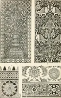 An illustration from Styles of ornament, exhibited in designs, and arranged in historical order, with descriptive text. A handbook for architects, designers, painters, sculptors, wood-carvers, chasers, modellers, cabinet-makers and artistic locksmiths as well as also for technical schools, libraries and private study (1910)