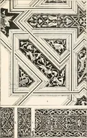 An illustration from Styles of ornament, exhibited in designs, and arranged in historical order, with descriptive text. A handbook for architects, designers, painters, sculptors, wood-carvers, chasers, modellers, cabinet-makers and artistic locksmiths as well as also for technical schools, libraries and private study (1910)