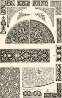 An illustration from Styles of ornament, exhibited in designs, and arranged in historical order, with descriptive text. A handbook for architects, designers, painters, sculptors, wood-carvers, chasers, modellers, cabinet-makers and artistic locksmiths as well as also for technical schools, libraries and private study (1910)
