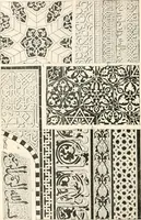 An illustration from Styles of ornament, exhibited in designs, and arranged in historical order, with descriptive text. A handbook for architects, designers, painters, sculptors, wood-carvers, chasers, modellers, cabinet-makers and artistic locksmiths as well as also for technical schools, libraries and private study (1910)