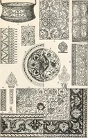 An illustration from Styles of ornament, exhibited in designs, and arranged in historical order, with descriptive text. A handbook for architects, designers, painters, sculptors, wood-carvers, chasers, modellers, cabinet-makers and artistic locksmiths as well as also for technical schools, libraries and private study (1910)