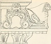 An illustration from Styles of ornament, exhibited in designs, and arranged in historical order, with descriptive text. A handbook for architects, designers, painters, sculptors, wood-carvers, chasers, modellers, cabinet-makers and artistic locksmiths as well as also for technical schools, libraries and private study (1910)