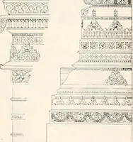 An illustration from Styles of ornament, exhibited in designs, and arranged in historical order, with descriptive text. A handbook for architects, designers, painters, sculptors, wood-carvers, chasers, modellers, cabinet-makers and artistic locksmiths as well as also for technical schools, libraries and private study (1910)