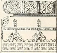 An illustration from Styles of ornament, exhibited in designs, and arranged in historical order, with descriptive text. A handbook for architects, designers, painters, sculptors, wood-carvers, chasers, modellers, cabinet-makers and artistic locksmiths as well as also for technical schools, libraries and private study (1910)