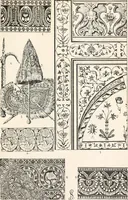 An illustration from Styles of ornament, exhibited in designs, and arranged in historical order, with descriptive text. A handbook for architects, designers, painters, sculptors, wood-carvers, chasers, modellers, cabinet-makers and artistic locksmiths as well as also for technical schools, libraries and private study (1910)