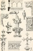 An illustration from Styles of ornament, exhibited in designs, and arranged in historical order, with descriptive text. A handbook for architects, designers, painters, sculptors, wood-carvers, chasers, modellers, cabinet-makers and artistic locksmiths as well as also for technical schools, libraries and private study (1910)