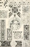 An illustration from Styles of ornament, exhibited in designs, and arranged in historical order, with descriptive text. A handbook for architects, designers, painters, sculptors, wood-carvers, chasers, modellers, cabinet-makers and artistic locksmiths as well as also for technical schools, libraries and private study (1910)