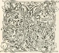 An illustration from Styles of ornament, exhibited in designs, and arranged in historical order, with descriptive text. A handbook for architects, designers, painters, sculptors, wood-carvers, chasers, modellers, cabinet-makers and artistic locksmiths as well as also for technical schools, libraries and private study (1910)