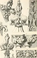 An illustration from Styles of ornament, exhibited in designs, and arranged in historical order, with descriptive text. A handbook for architects, designers, painters, sculptors, wood-carvers, chasers, modellers, cabinet-makers and artistic locksmiths as well as also for technical schools, libraries and private study (1910)