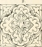 An illustration from Styles of ornament, exhibited in designs, and arranged in historical order, with descriptive text. A handbook for architects, designers, painters, sculptors, wood-carvers, chasers, modellers, cabinet-makers and artistic locksmiths as well as also for technical schools, libraries and private study (1910)