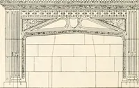 An illustration from Styles of ornament, exhibited in designs, and arranged in historical order, with descriptive text. A handbook for architects, designers, painters, sculptors, wood-carvers, chasers, modellers, cabinet-makers and artistic locksmiths as well as also for technical schools, libraries and private study (1910)