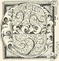 An illustration from Styles of ornament, exhibited in designs, and arranged in historical order, with descriptive text. A handbook for architects, designers, painters, sculptors, wood-carvers, chasers, modellers, cabinet-makers and artistic locksmiths as well as also for technical schools, libraries and private study (1910)