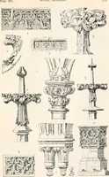 An illustration from Styles of ornament, exhibited in designs, and arranged in historical order, with descriptive text. A handbook for architects, designers, painters, sculptors, wood-carvers, chasers, modellers, cabinet-makers and artistic locksmiths as well as also for technical schools, libraries and private study (1910)