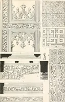 An illustration from Styles of ornament, exhibited in designs, and arranged in historical order, with descriptive text. A handbook for architects, designers, painters, sculptors, wood-carvers, chasers, modellers, cabinet-makers and artistic locksmiths as well as also for technical schools, libraries and private study (1910)