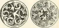 An illustration from Styles of ornament, exhibited in designs, and arranged in historical order, with descriptive text. A handbook for architects, designers, painters, sculptors, wood-carvers, chasers, modellers, cabinet-makers and artistic locksmiths as well as also for technical schools, libraries and private study (1910)