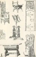An illustration from Styles of ornament, exhibited in designs, and arranged in historical order, with descriptive text. A handbook for architects, designers, painters, sculptors, wood-carvers, chasers, modellers, cabinet-makers and artistic locksmiths as well as also for technical schools, libraries and private study (1910)