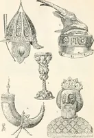 An illustration from Styles of ornament, exhibited in designs, and arranged in historical order, with descriptive text. A handbook for architects, designers, painters, sculptors, wood-carvers, chasers, modellers, cabinet-makers and artistic locksmiths as well as also for technical schools, libraries and private study (1910)