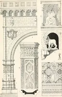 An illustration from Styles of ornament, exhibited in designs, and arranged in historical order, with descriptive text. A handbook for architects, designers, painters, sculptors, wood-carvers, chasers, modellers, cabinet-makers and artistic locksmiths as well as also for technical schools, libraries and private study (1910)