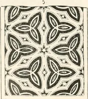 An illustration from Styles of ornament, exhibited in designs, and arranged in historical order, with descriptive text. A handbook for architects, designers, painters, sculptors, wood-carvers, chasers, modellers, cabinet-makers and artistic locksmiths as well as also for technical schools, libraries and private study (1910)