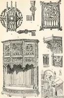 An illustration from Styles of ornament, exhibited in designs, and arranged in historical order, with descriptive text. A handbook for architects, designers, painters, sculptors, wood-carvers, chasers, modellers, cabinet-makers and artistic locksmiths as well as also for technical schools, libraries and private study (1910)