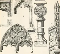 An illustration from Styles of ornament, exhibited in designs, and arranged in historical order, with descriptive text. A handbook for architects, designers, painters, sculptors, wood-carvers, chasers, modellers, cabinet-makers and artistic locksmiths as well as also for technical schools, libraries and private study (1910)
