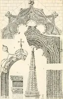 An illustration from Styles of ornament, exhibited in designs, and arranged in historical order, with descriptive text. A handbook for architects, designers, painters, sculptors, wood-carvers, chasers, modellers, cabinet-makers and artistic locksmiths as well as also for technical schools, libraries and private study (1910)