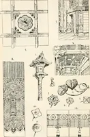 An illustration from Styles of ornament, exhibited in designs, and arranged in historical order, with descriptive text. A handbook for architects, designers, painters, sculptors, wood-carvers, chasers, modellers, cabinet-makers and artistic locksmiths as well as also for technical schools, libraries and private study (1910)