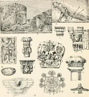 An illustration from Styles of ornament, exhibited in designs, and arranged in historical order, with descriptive text. A handbook for architects, designers, painters, sculptors, wood-carvers, chasers, modellers, cabinet-makers and artistic locksmiths as well as also for technical schools, libraries and private study (1910)