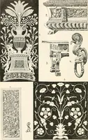 An illustration from Styles of ornament, exhibited in designs, and arranged in historical order, with descriptive text. A handbook for architects, designers, painters, sculptors, wood-carvers, chasers, modellers, cabinet-makers and artistic locksmiths as well as also for technical schools, libraries and private study (1910)