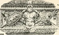 An illustration from Styles of ornament, exhibited in designs, and arranged in historical order, with descriptive text. A handbook for architects, designers, painters, sculptors, wood-carvers, chasers, modellers, cabinet-makers and artistic locksmiths as well as also for technical schools, libraries and private study (1910)
