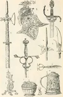 An illustration from Styles of ornament, exhibited in designs, and arranged in historical order, with descriptive text. A handbook for architects, designers, painters, sculptors, wood-carvers, chasers, modellers, cabinet-makers and artistic locksmiths as well as also for technical schools, libraries and private study (1910)