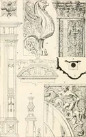 An illustration from Styles of ornament, exhibited in designs, and arranged in historical order, with descriptive text. A handbook for architects, designers, painters, sculptors, wood-carvers, chasers, modellers, cabinet-makers and artistic locksmiths as well as also for technical schools, libraries and private study (1910)