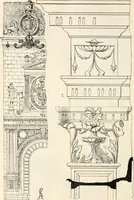 An illustration from Styles of ornament, exhibited in designs, and arranged in historical order, with descriptive text. A handbook for architects, designers, painters, sculptors, wood-carvers, chasers, modellers, cabinet-makers and artistic locksmiths as well as also for technical schools, libraries and private study (1910)