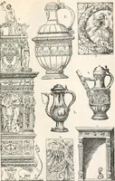Picture 394 of 639 from Styles of ornament, exhibited in designs, and arranged in historical order, with descriptive text. A handbook for architects, designers, painters, sculptors, wood-carvers, chasers, modellers, cabinet-makers and artistic locksmiths as well as also for technical schools, libraries and private study (1910), leaf 406
