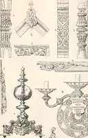 An illustration from Styles of ornament, exhibited in designs, and arranged in historical order, with descriptive text. A handbook for architects, designers, painters, sculptors, wood-carvers, chasers, modellers, cabinet-makers and artistic locksmiths as well as also for technical schools, libraries and private study (1910)