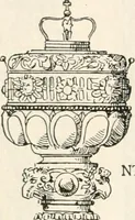 An illustration from Styles of ornament, exhibited in designs, and arranged in historical order, with descriptive text. A handbook for architects, designers, painters, sculptors, wood-carvers, chasers, modellers, cabinet-makers and artistic locksmiths as well as also for technical schools, libraries and private study (1910)