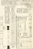 An illustration from Styles of ornament, exhibited in designs, and arranged in historical order, with descriptive text. A handbook for architects, designers, painters, sculptors, wood-carvers, chasers, modellers, cabinet-makers and artistic locksmiths as well as also for technical schools, libraries and private study (1910)