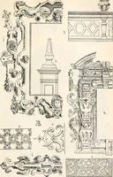 An illustration from Styles of ornament, exhibited in designs, and arranged in historical order, with descriptive text. A handbook for architects, designers, painters, sculptors, wood-carvers, chasers, modellers, cabinet-makers and artistic locksmiths as well as also for technical schools, libraries and private study (1910)