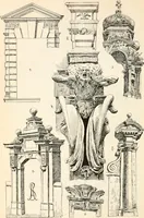 An illustration from Styles of ornament, exhibited in designs, and arranged in historical order, with descriptive text. A handbook for architects, designers, painters, sculptors, wood-carvers, chasers, modellers, cabinet-makers and artistic locksmiths as well as also for technical schools, libraries and private study (1910)