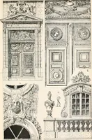 An illustration from Styles of ornament, exhibited in designs, and arranged in historical order, with descriptive text. A handbook for architects, designers, painters, sculptors, wood-carvers, chasers, modellers, cabinet-makers and artistic locksmiths as well as also for technical schools, libraries and private study (1910)