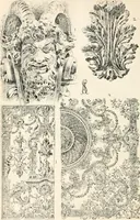 An illustration from Styles of ornament, exhibited in designs, and arranged in historical order, with descriptive text. A handbook for architects, designers, painters, sculptors, wood-carvers, chasers, modellers, cabinet-makers and artistic locksmiths as well as also for technical schools, libraries and private study (1910)