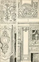 An illustration from Styles of ornament, exhibited in designs, and arranged in historical order, with descriptive text. A handbook for architects, designers, painters, sculptors, wood-carvers, chasers, modellers, cabinet-makers and artistic locksmiths as well as also for technical schools, libraries and private study (1910)