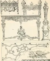 An illustration from Styles of ornament, exhibited in designs, and arranged in historical order, with descriptive text. A handbook for architects, designers, painters, sculptors, wood-carvers, chasers, modellers, cabinet-makers and artistic locksmiths as well as also for technical schools, libraries and private study (1910)