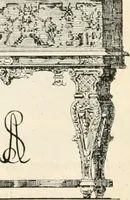 An illustration from Styles of ornament, exhibited in designs, and arranged in historical order, with descriptive text. A handbook for architects, designers, painters, sculptors, wood-carvers, chasers, modellers, cabinet-makers and artistic locksmiths as well as also for technical schools, libraries and private study (1910)