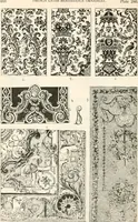 An illustration from Styles of ornament, exhibited in designs, and arranged in historical order, with descriptive text. A handbook for architects, designers, painters, sculptors, wood-carvers, chasers, modellers, cabinet-makers and artistic locksmiths as well as also for technical schools, libraries and private study (1910)